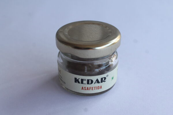 pure asafoetida resin in jar